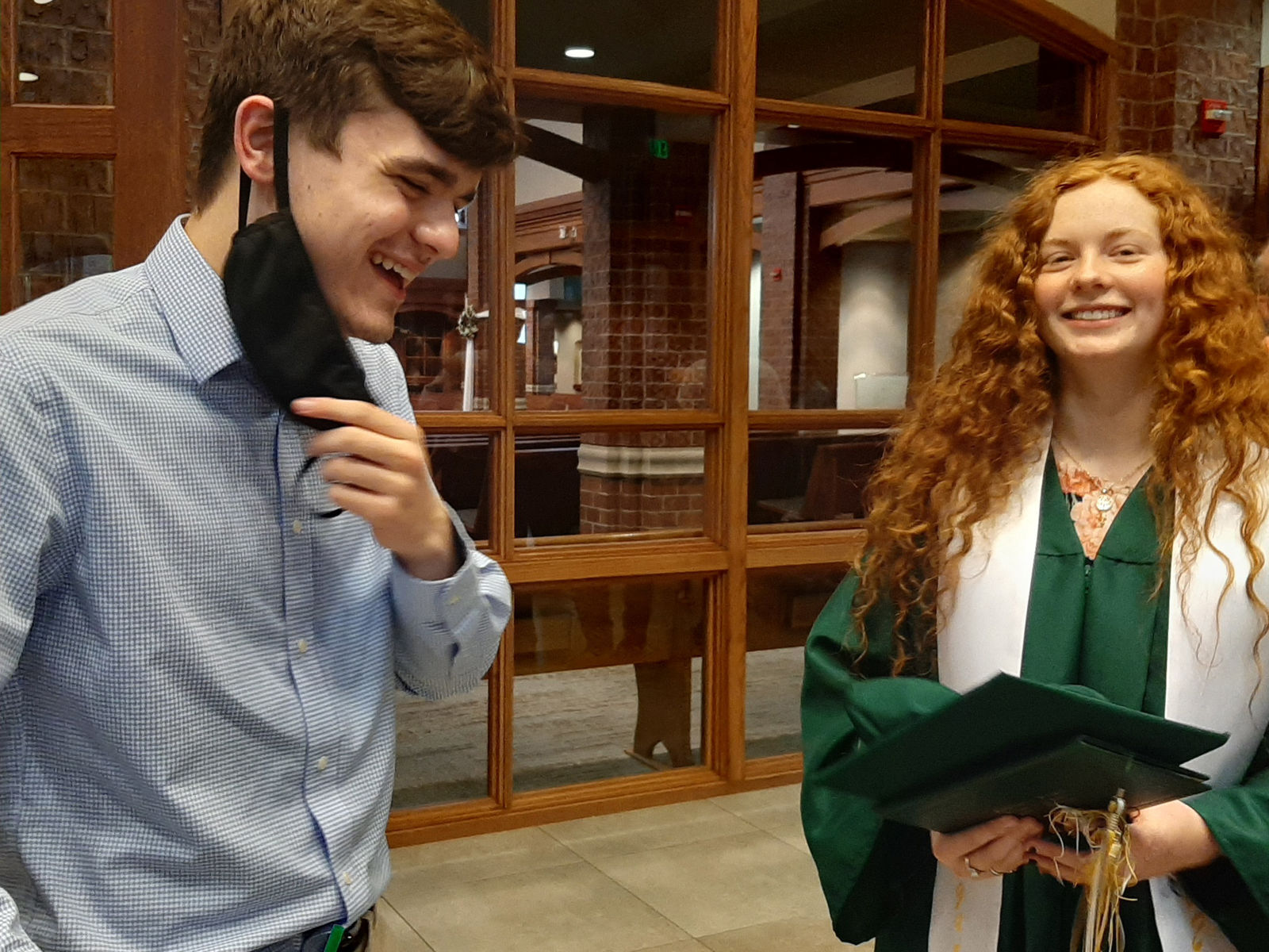 Graduate and friend